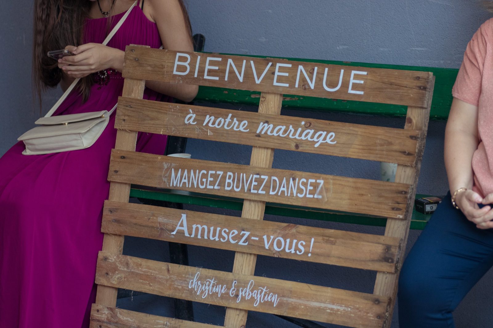 Panneau « Bienvenue à notre mariage »